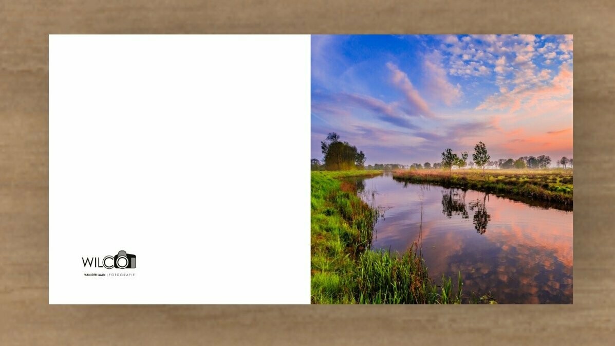Kaart van de Slochter Ae tijdens zonsondergang .