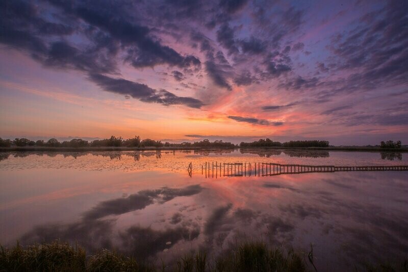 Slochter Ae bij zonsondergang
