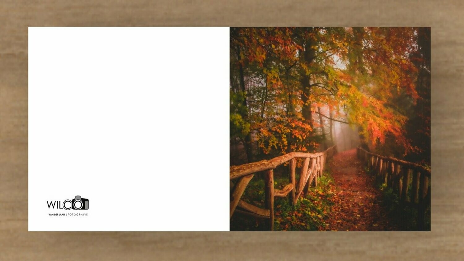 Brug van de slochterberg in de herfst 14X14 Dubbel