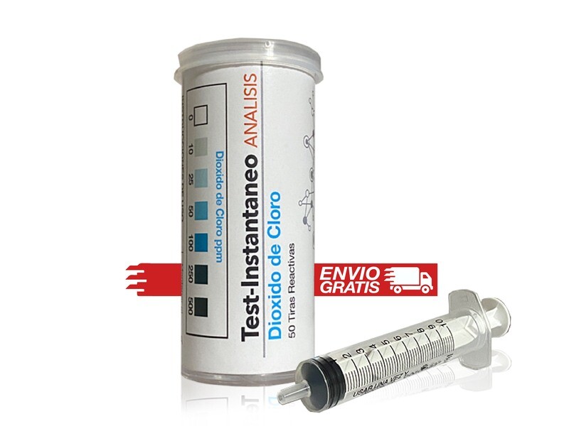 Test Instantaneo DIOXIDO DE CLORO 500ppm 50 unidades