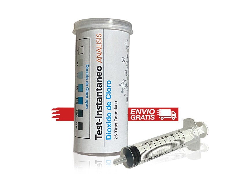Test Instantaneo DIOXIDO DE CLORO 500ppm 25 unidades
