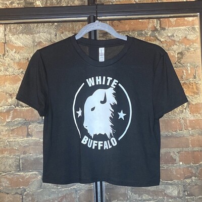 Women's Cropped White//Buffalo T-Shirt
