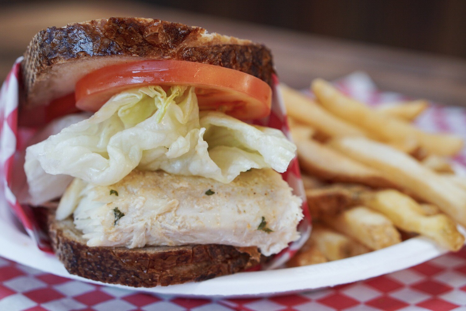 Smoked Halibut Sandwich