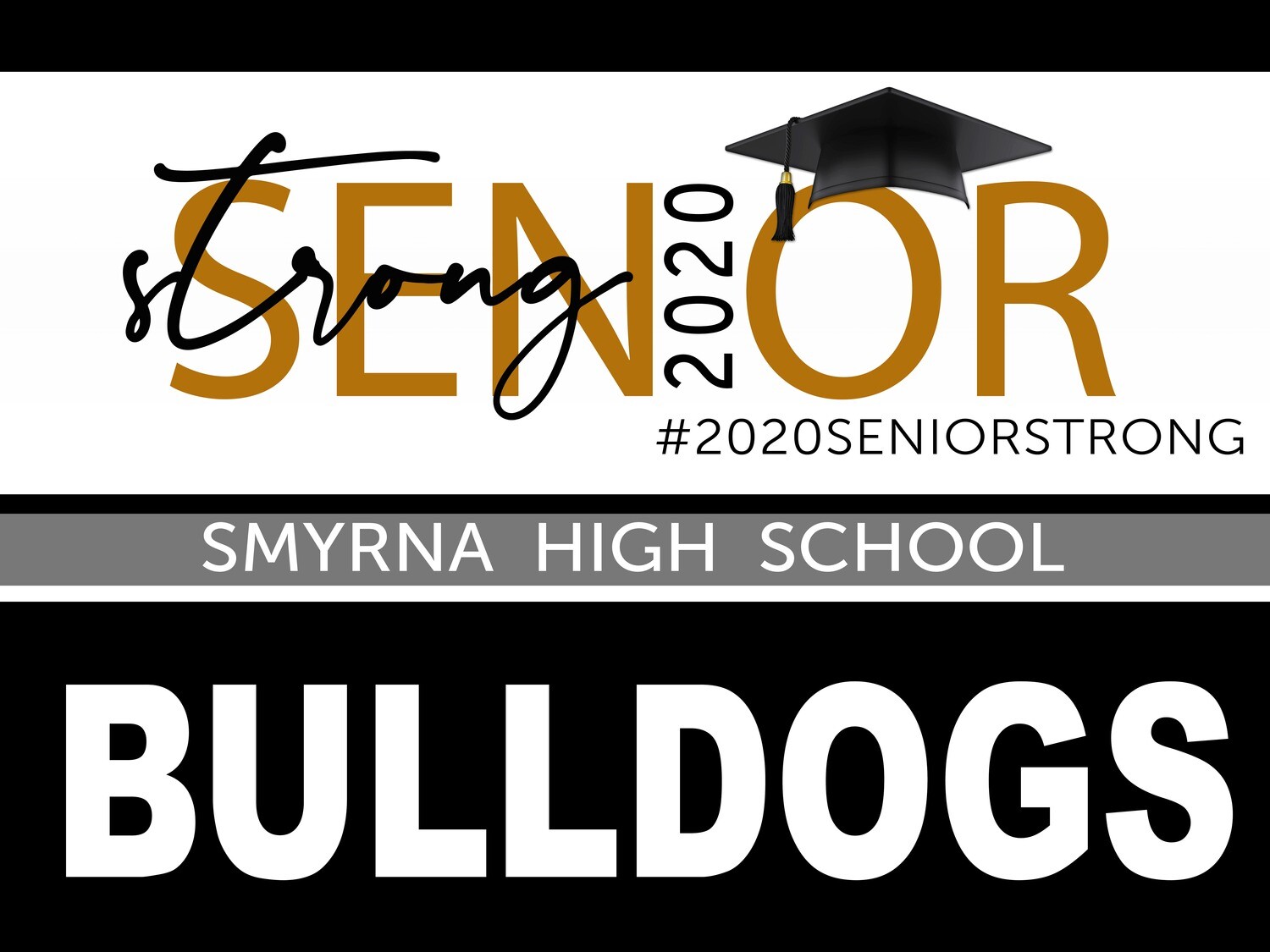Senior Yard Sign - No Photo Design 1