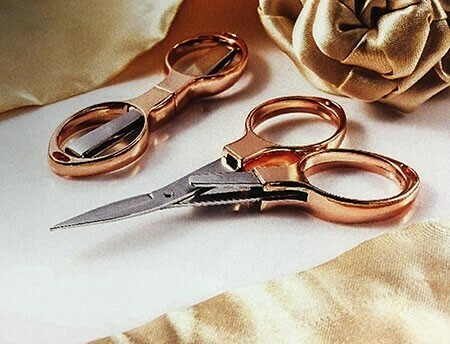 Hemline Folding Scissors - Rose Gold