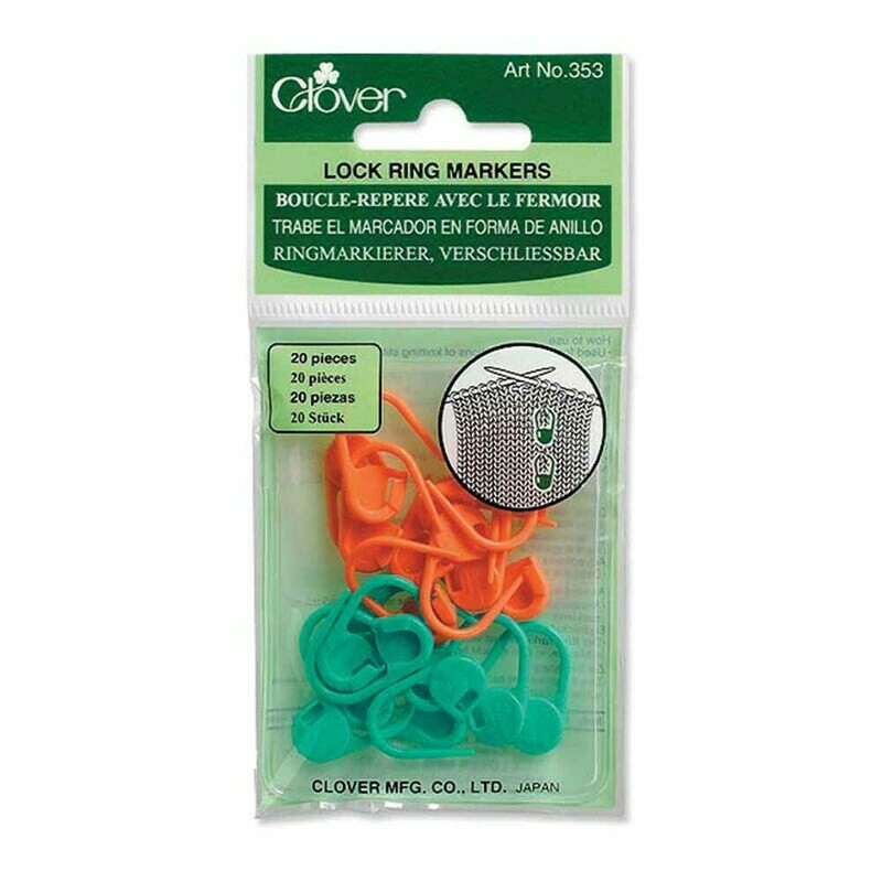 Clover - Locking Stitch Markers (Pkg Of 20)
