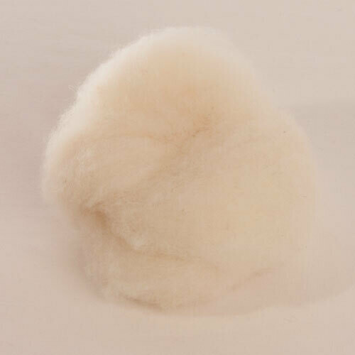 Custom Woolen Mills - 1-lb. Wet Felting Batt 01 Natural White