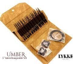 LYKKE Interchangeable Needle Set - 5" Tips - UMBER