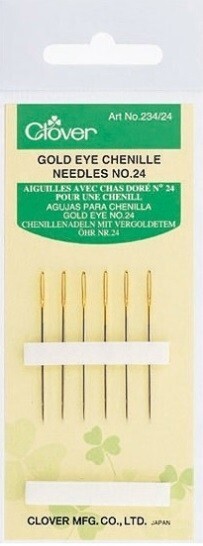 Clover - Gold Eye Tapestry Needles (No. 24 ) Pkg. Of 6