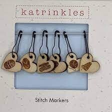 Katrinkles - Pin Stitch Markers - Yarn Love (Set Of 6) - Pin