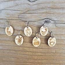 Katrinkles - Ring Stitch Markers - Rare Sheep Breeds (Pkg. Of 6)