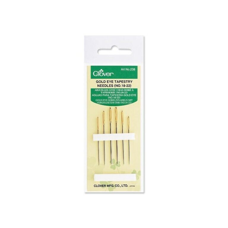 Clover Gold Eye Tapestry Needle 6 Pack - 18, 20, 22