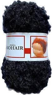 Doll Mohair Yarn - Black - 4580