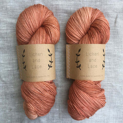 Lichen And Lace - 80/20 Sock - Coral