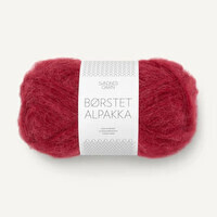 Sandes Garn - Borstet Alpakka - Deep Red- 4236