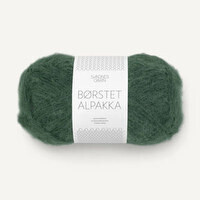 Sandes Garn - Borstet Alpakka - Forest Green - 8581