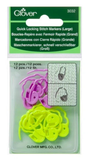 Clover - Quick Locking Stitch Markers - Large (12)