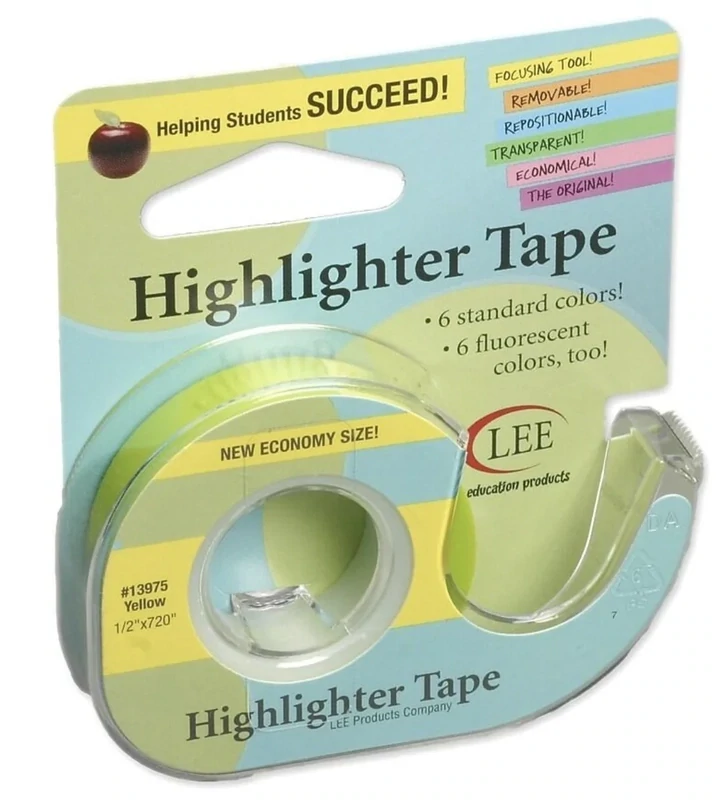 Highlighter Tape - Yellow (Lee Products)