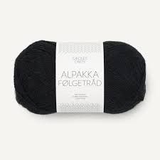 Sandnes Garn - Alpakka Følgetråd - Black - 1099