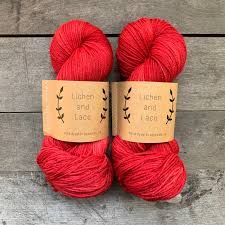 Lichen and Lace - 80/20 Organic Sock - Poppy