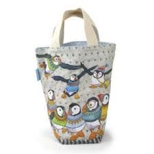 Emma Ball - Small Bucket Bag - Woolly Puffins