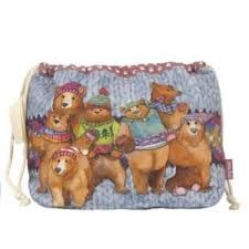 Emma Ball - Medium Drawstring Bag  - Woolly Bears