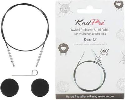 Knitter's Pride Stainless Steel Swivel Cords