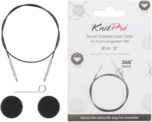 KnitPro - SWIVEL Stainless Steel Cable - 40 cm/16 KnitPro - SWIVEL Stainless Steel Cable - 40 cm/16"