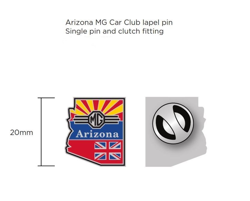 (06) Arizona MG Club Lapel Pin, Earrings, or Cufflinks