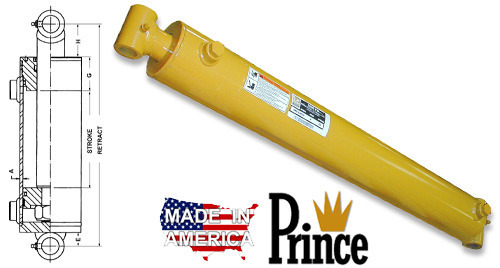 SAE-64508  4.5" Bore Prince FORTRESS Welded Cylinder