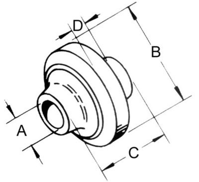 3/4 x 2.25 Shouldered Spherical Ball Joint