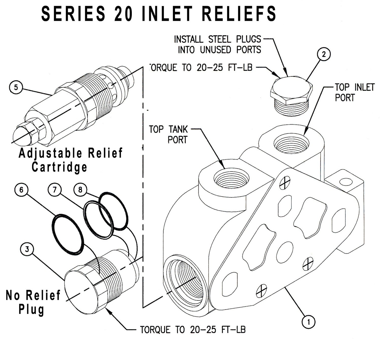 660290203 - INLET RELIEF CARTRIDGE - 1350-1750