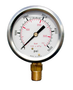 0-4000 PSI Glycerine Filled Gauge