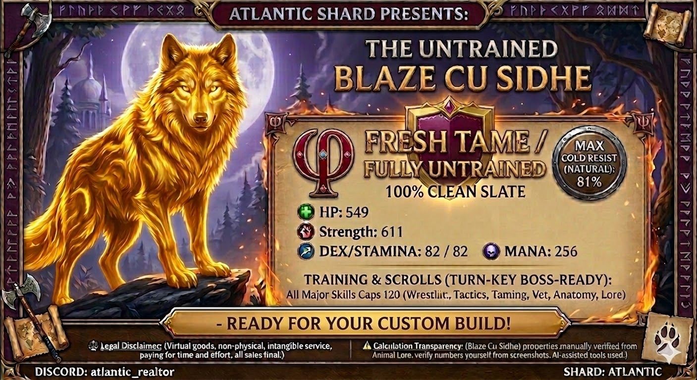 🔥🐺  "THE BLAZE CU" — RAREST COLOR FRESH TAME  🐺🔥