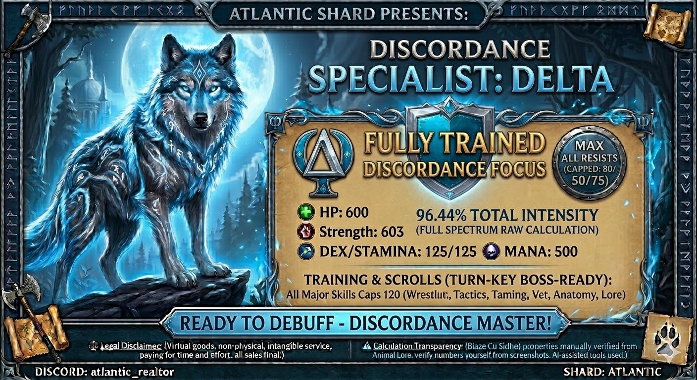 🐺 "Delta" FULLY TRAINED WHITE CU SIDHE - DISCORDANCE SPECIALIST 🐺