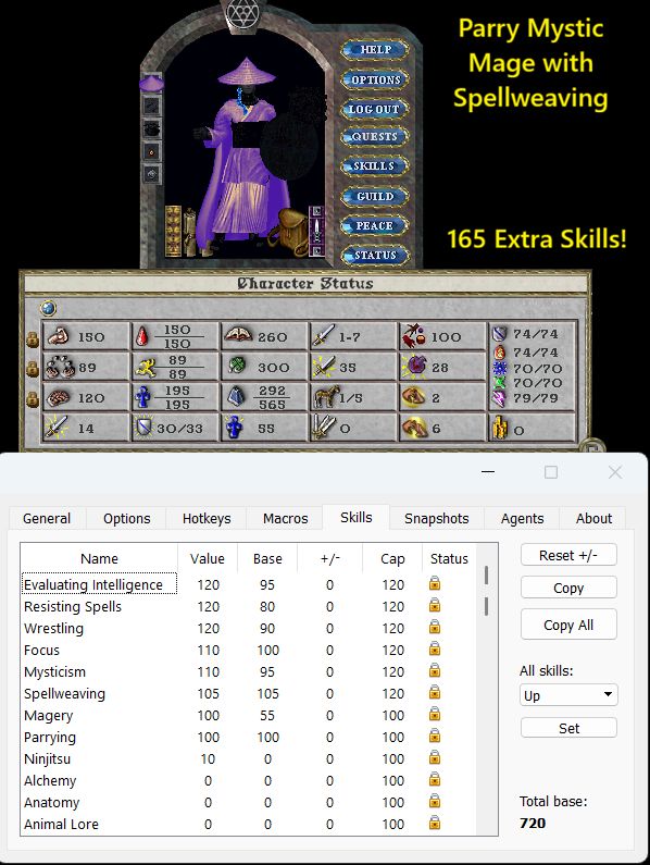 🧙‍♂️ God-Tier Parry Mystic Mage Suit (Spellweaving)  - 165 Extra Skills⚔️