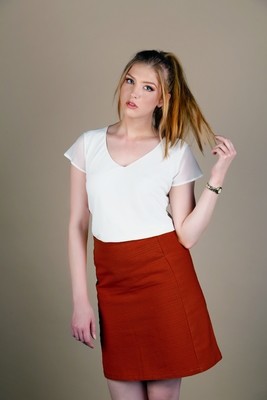 Minnie - Linen Panel Skirt