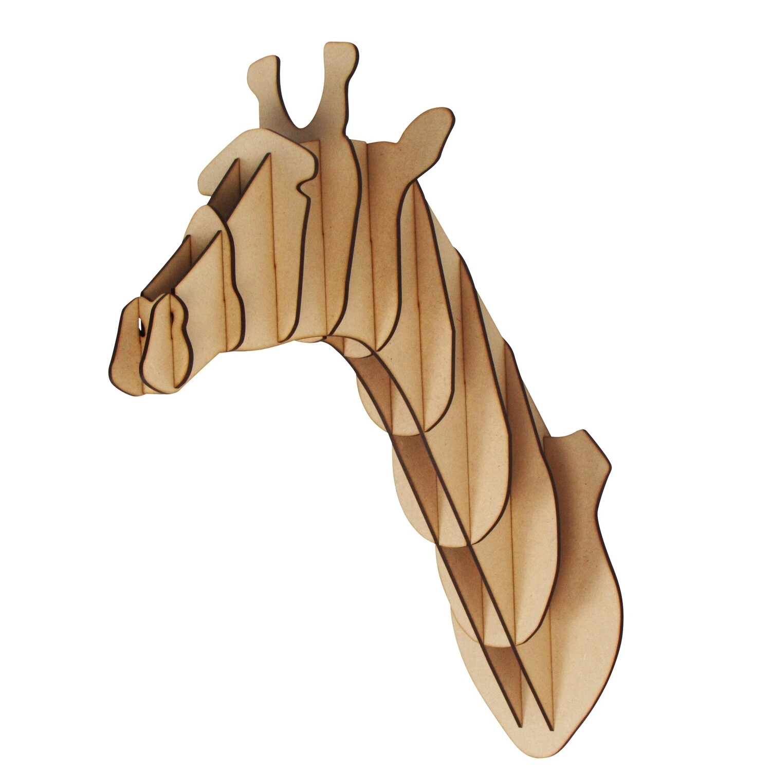 Giraffe - Wooden Animal Trophy Heads