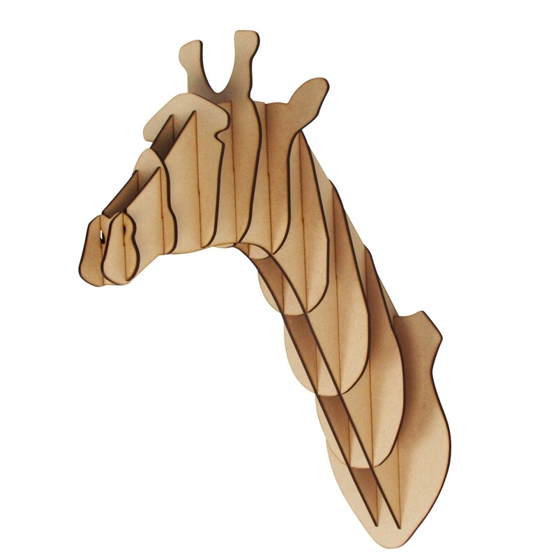 Giraffe - Wooden Animal Trophy Heads
