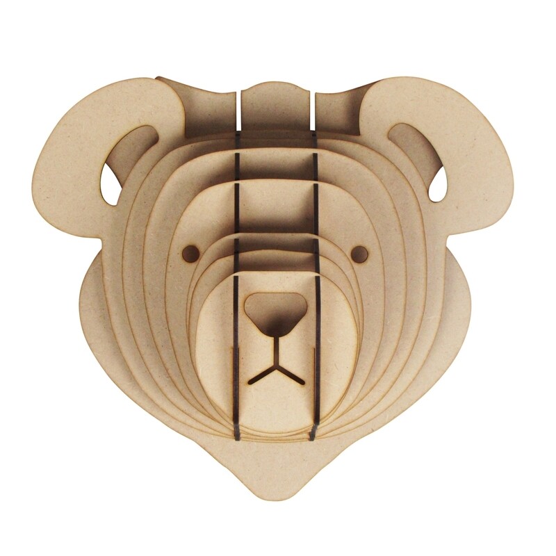 Bear - Wooden Animal Trophy Heads