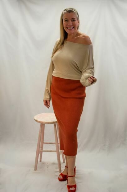 Elisa - Ribbed Wool Skirt