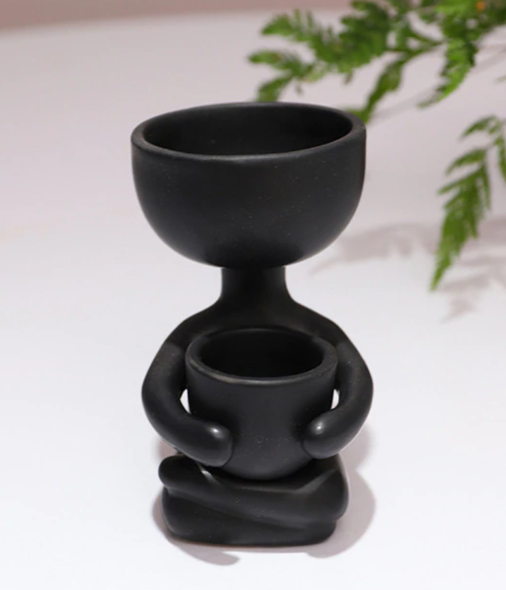 Ceramic Flower Pot - Home, Colours and styles: Black style 1