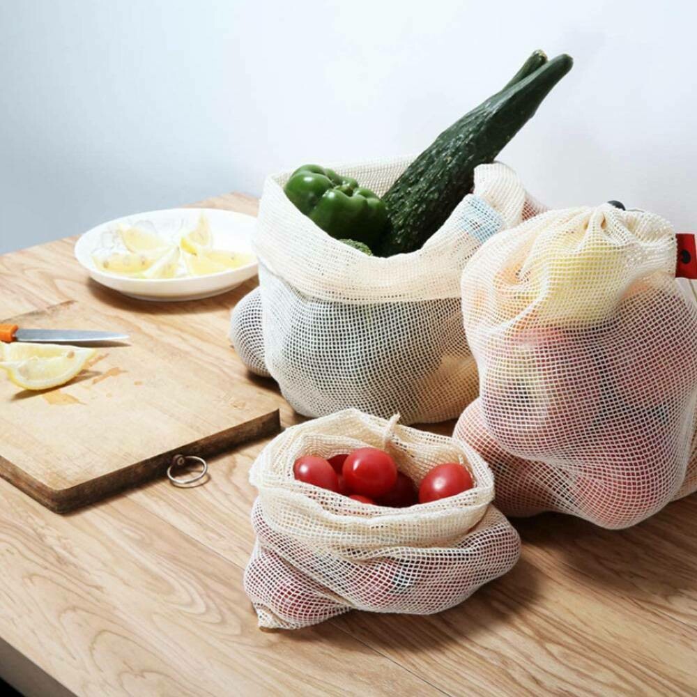 Cotton Mesh Produce Bags - Home