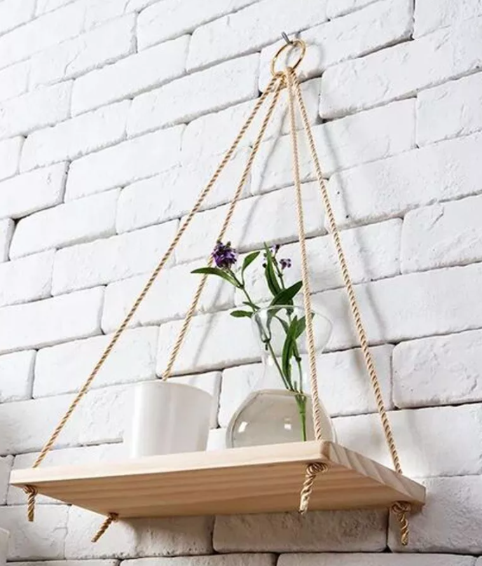 Hanging Wooden Shelf - Home