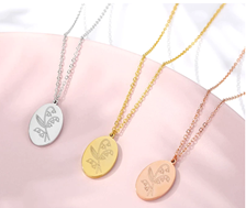 Birth Month Flower Necklace - Jewellery