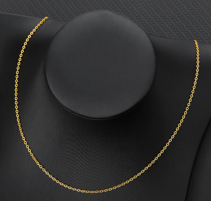 Stainless Steel Necklace - Jewellery, Colour: Gold, Length: 43cm