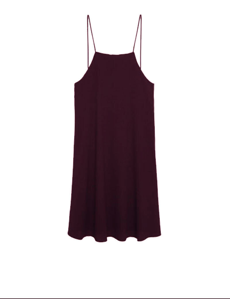 Emily -  Strap Dress, Size: 16, Colour: Maroon