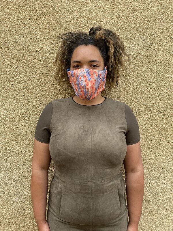Non Medical - Pleated Print Masks Multicolored Floral Print