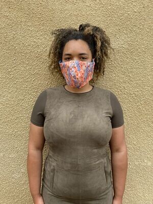 Non Medical - Pleated Print Masks Multicolored Floral Print