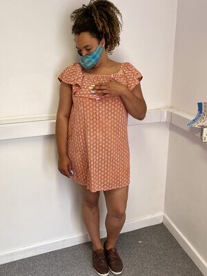 Non Medical - Pleated Print Masks Blue/Green Gingham
